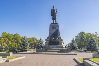 Sivastopol, Kırım, Rusya-12 Eylül 2019 Amiral s. S. Nakhimov Anıtı.