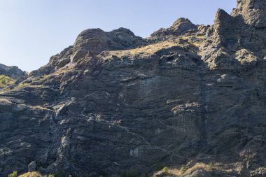 Kara-Dag dağları, deniz manzarası, Kırım.