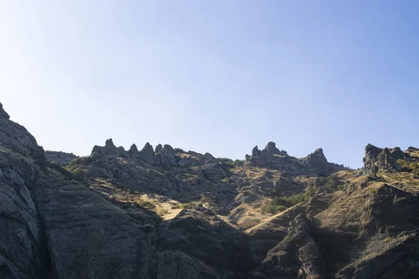 Kara Dag Monti Vista Delle Rocce Dal Mare Crimea — Foto Stock