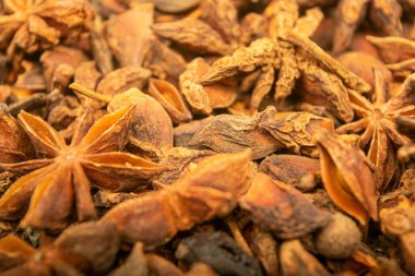 Yıldız anasonu yüzey dokusudur. Kapat.