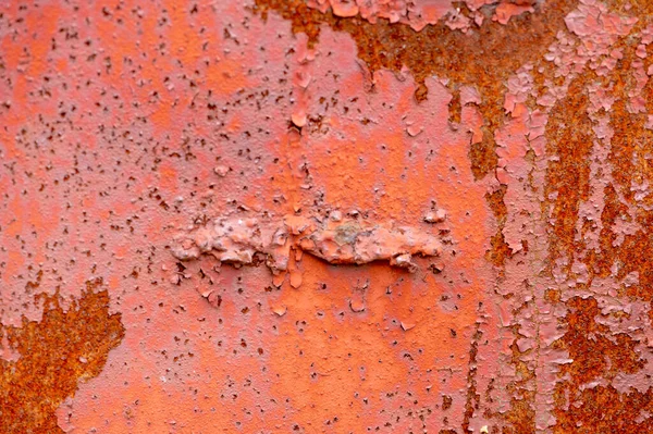 Textura Superfície Ferro Velho Coberto Com Tinta Fechar — Fotografia de Stock