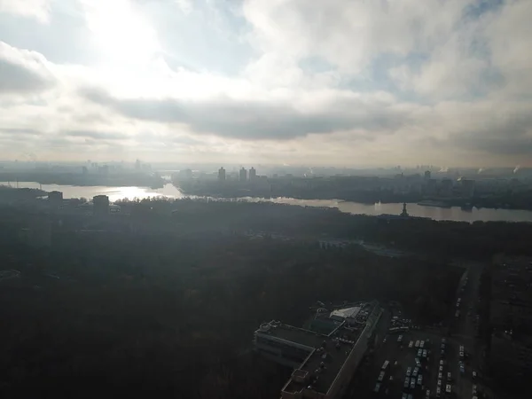 Drone Panorama Moscou Ville Copter — Photo