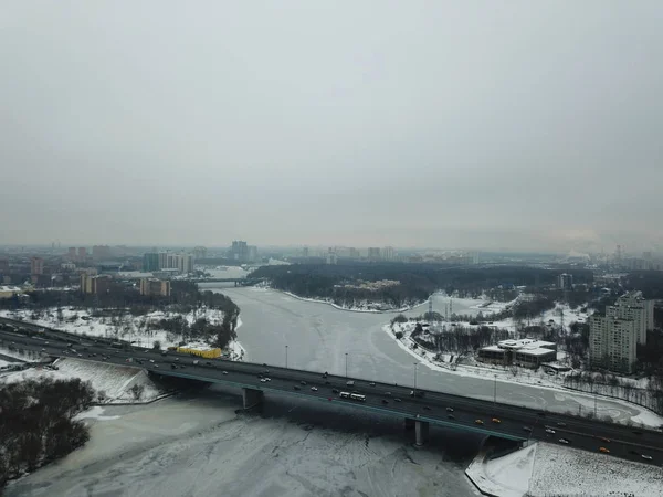 Панорама Безпілотний Вертоліт Місто Москва — стокове фото