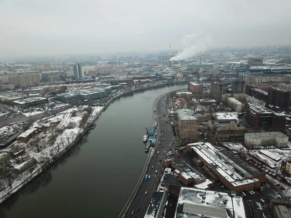 Drone Panorama Ville Moscou — Photo