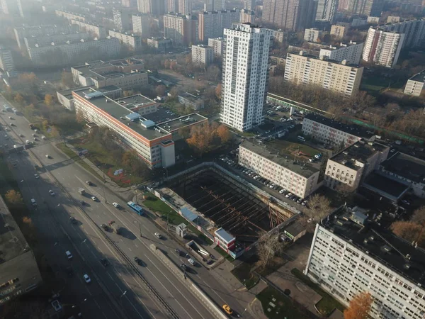 Drone Panorama Ciudad Moscú — Foto de Stock