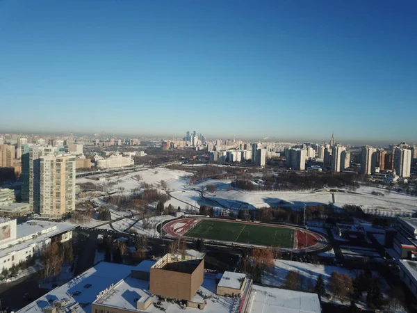 Drone Panoramy Miasta Moskwa — Zdjęcie stockowe