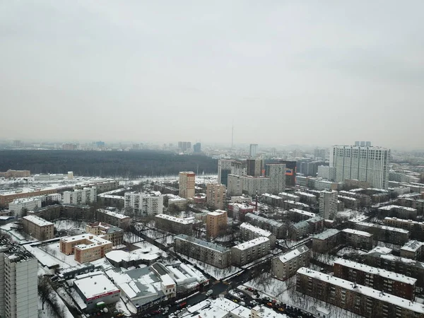 Drone Panorama Staden Moskva — Stockfoto