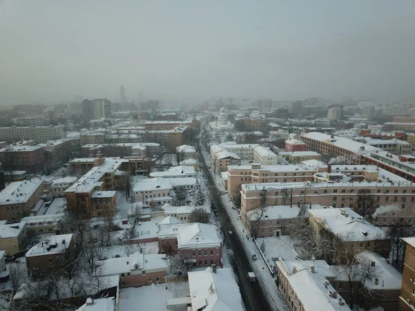 ドローン パノラマ都市モスクワ — ストック写真