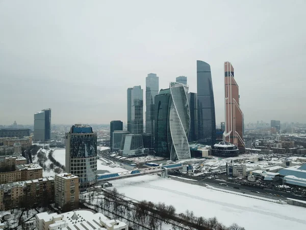 Drone Panorama Cidade Moscou — Fotografia de Stock