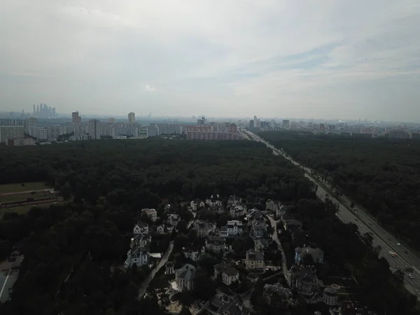 Drone panorama şehir Moskova 
