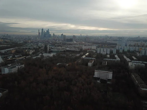 Drone Panorama Moskva – stockfoto