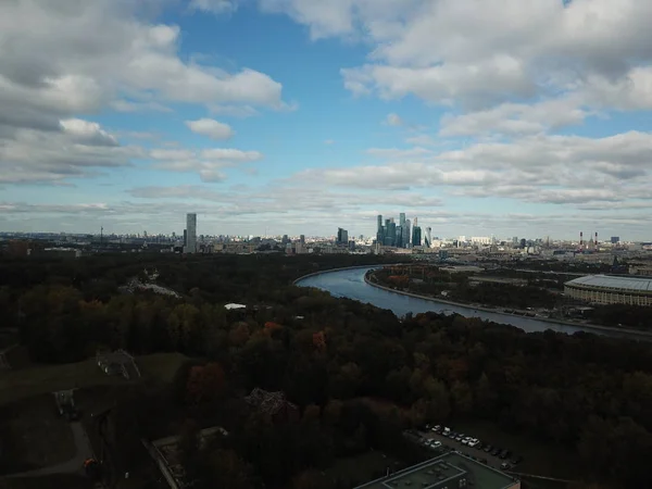 Drone Panorama Ciudad Moscú —  Fotos de Stock