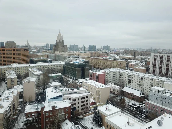 Drone panorama şehir Moskova 
