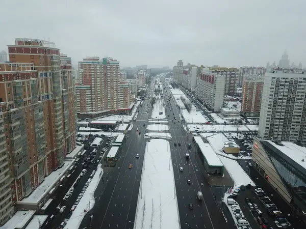 Drone Панорама Міста Москви — стокове фото