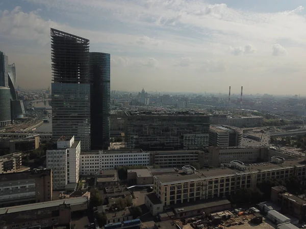 Drone Panorama Moscú Ciudad — Foto de Stock