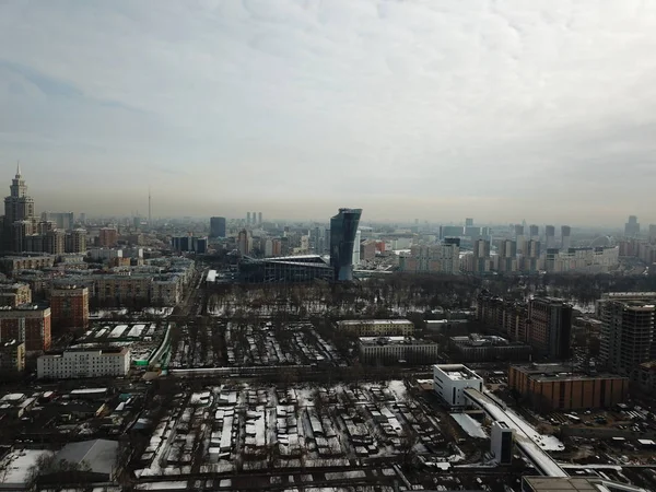 Drone Panorama Moscou Ville — Photo