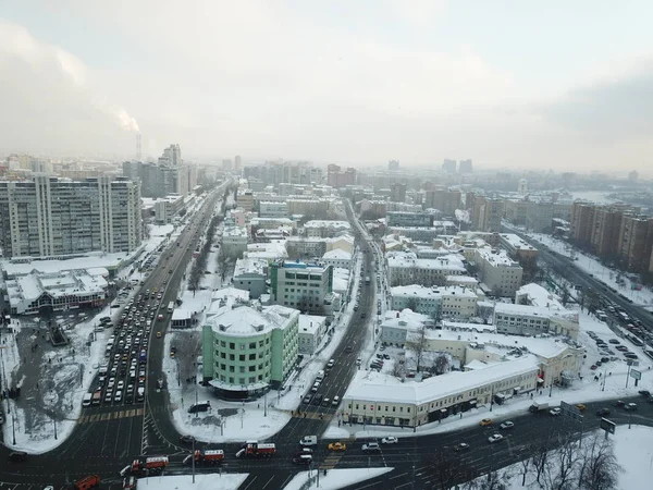 Drone Panorama Moscow City — Stockfoto