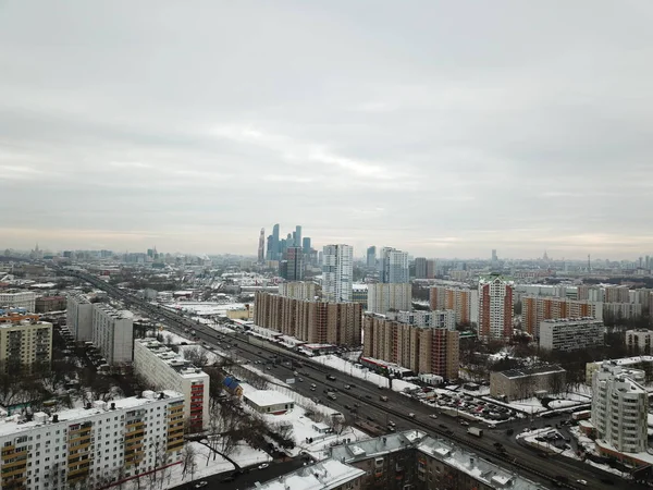 Drohnenpanorama Moskau Stadt — Stockfoto