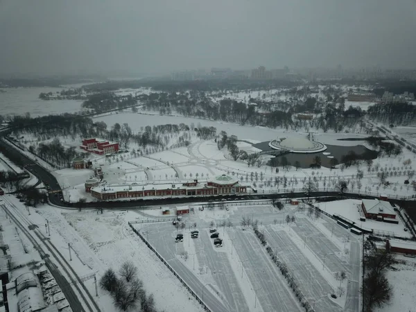 Drone Panorama Moscú Ciudad —  Fotos de Stock