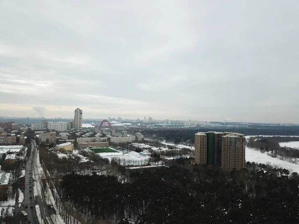 Drone Panorama Moscou Ville — Photo