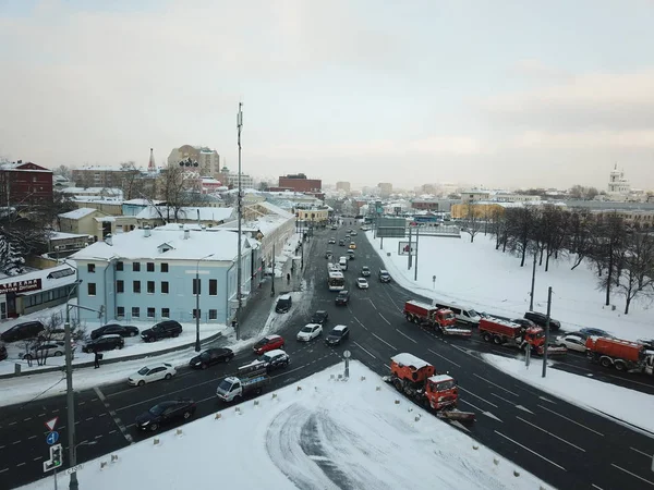 Drone Panorama Moscow City — Stockfoto