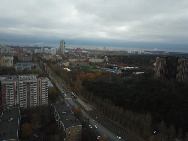 Drone Panorama Moscow City — Zdjęcie stockowe