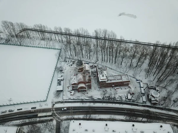 Drone Panorama Mosca Città — Foto Stock