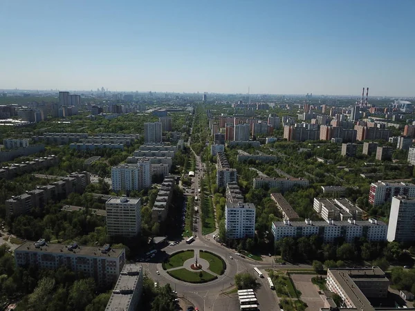 Drone Panorama Moscou Ville — Photo