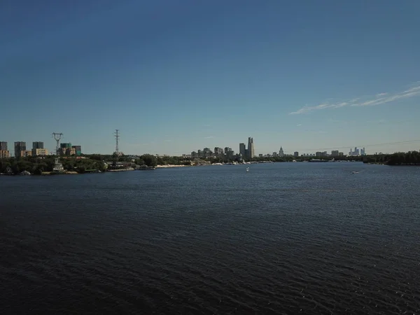 Drone panorama Moscow city