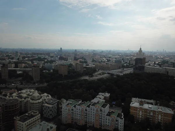 Drone Panorama Moscow City — Stok fotoğraf