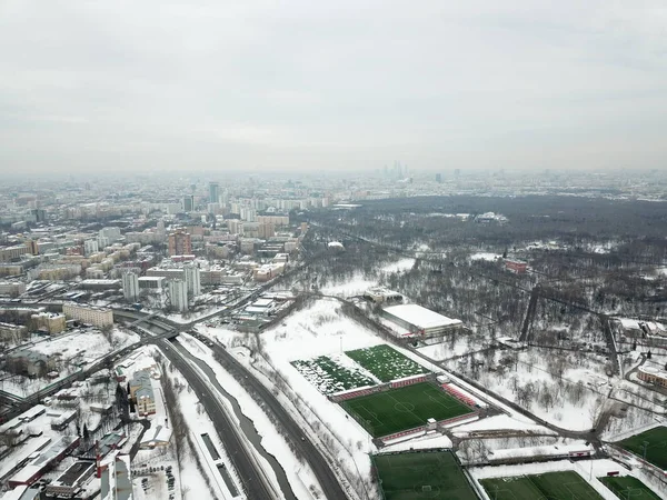 Панорама Беспилотника Москва — стоковое фото