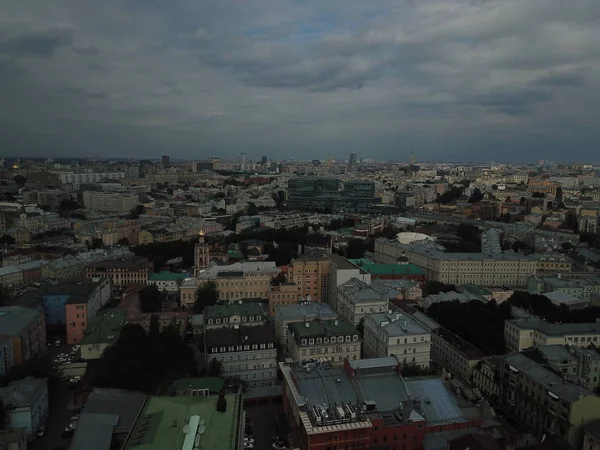 Helikoptéra Panorama Moscow City — Stock fotografie