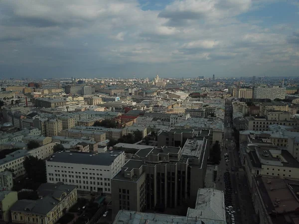 Helikopter panorama Moscow city 