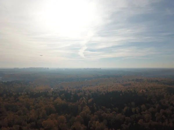 Copter Panorama Moscovo Cidade — Fotografia de Stock