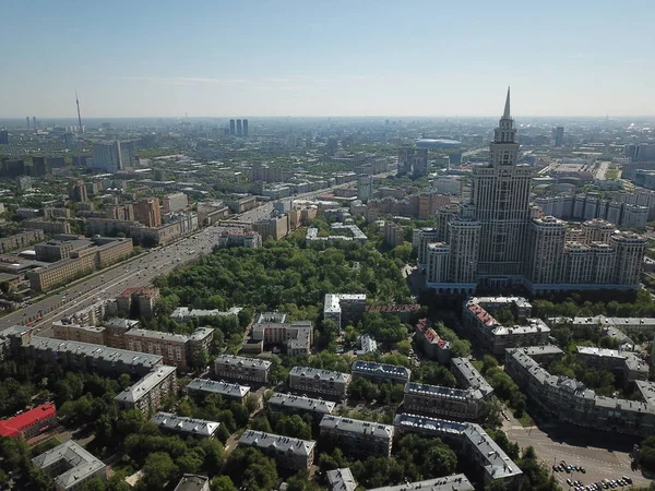 Helikopter panorama Moscow city 