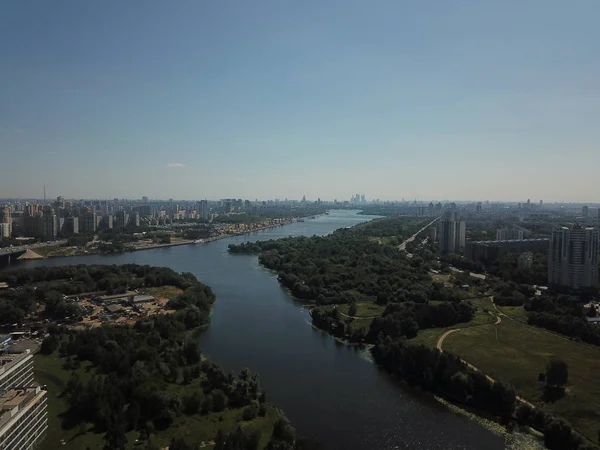 Panorama Elicottero Mosca Città — Foto Stock