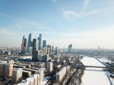 Helikopter panorama şehir kentsel 