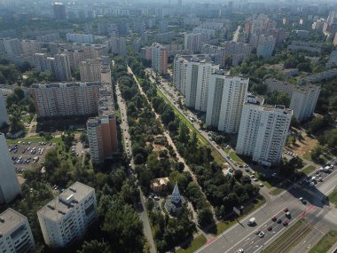 Helikopter panorama şehir kentsel 