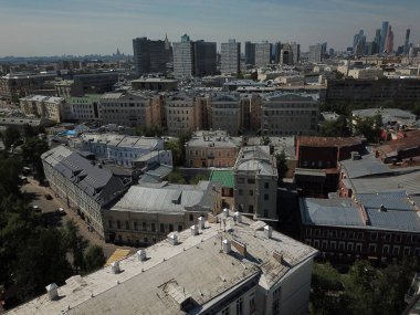 Helikopter panorama şehir kentsel 