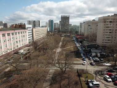 Helikopter panorama şehir kentsel 