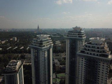Helikopter panorama şehir kentsel 