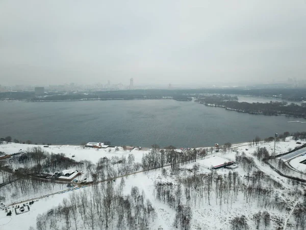 Copter Panorama Moskou Stad — Stockfoto