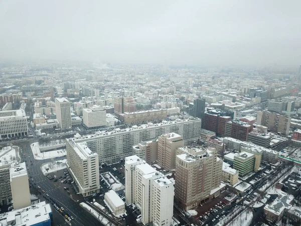 Copter Panorama Moscú Ciudad —  Fotos de Stock