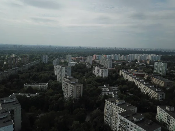 Helikopter panorama Moscow city 