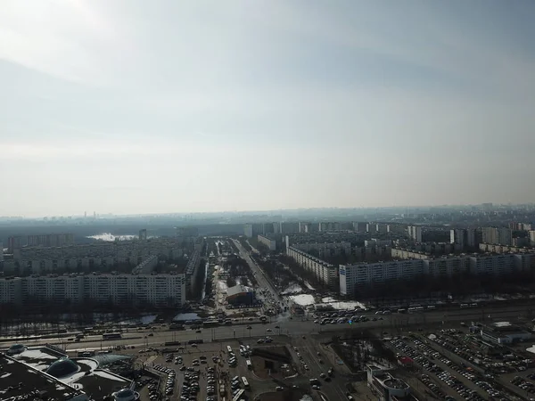 Panorama Moskova helikopter şehir buldings park