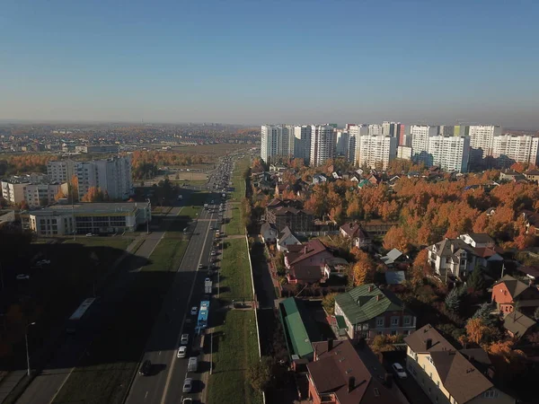 Copter Panorama City Urban Sky — Stockfoto