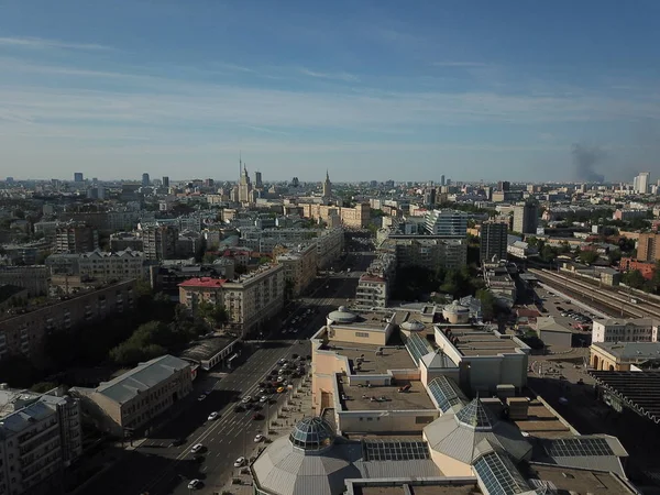 Helikopter panorama şehir kentsel gökyüzü