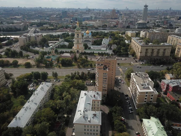 Helikoptéra Panorama Města Městské Obloze — Stock fotografie