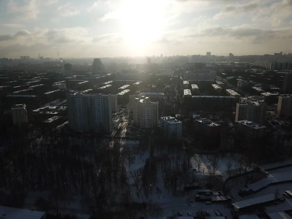 Copter Panoramy Miasta Miejski — Zdjęcie stockowe