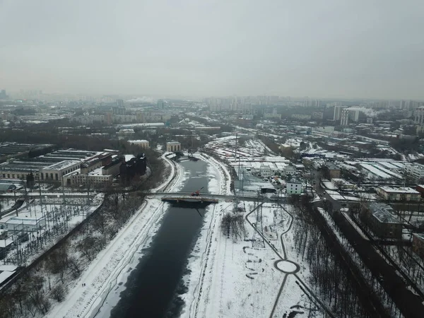 Коптер Панорама Міста — стокове фото